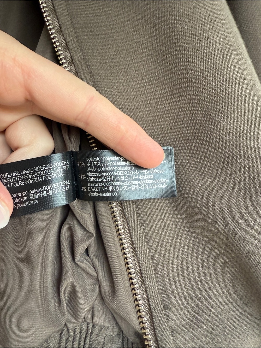 Zara Cropped Bomber Jacket in Deep Brown - Picture 3 of 3